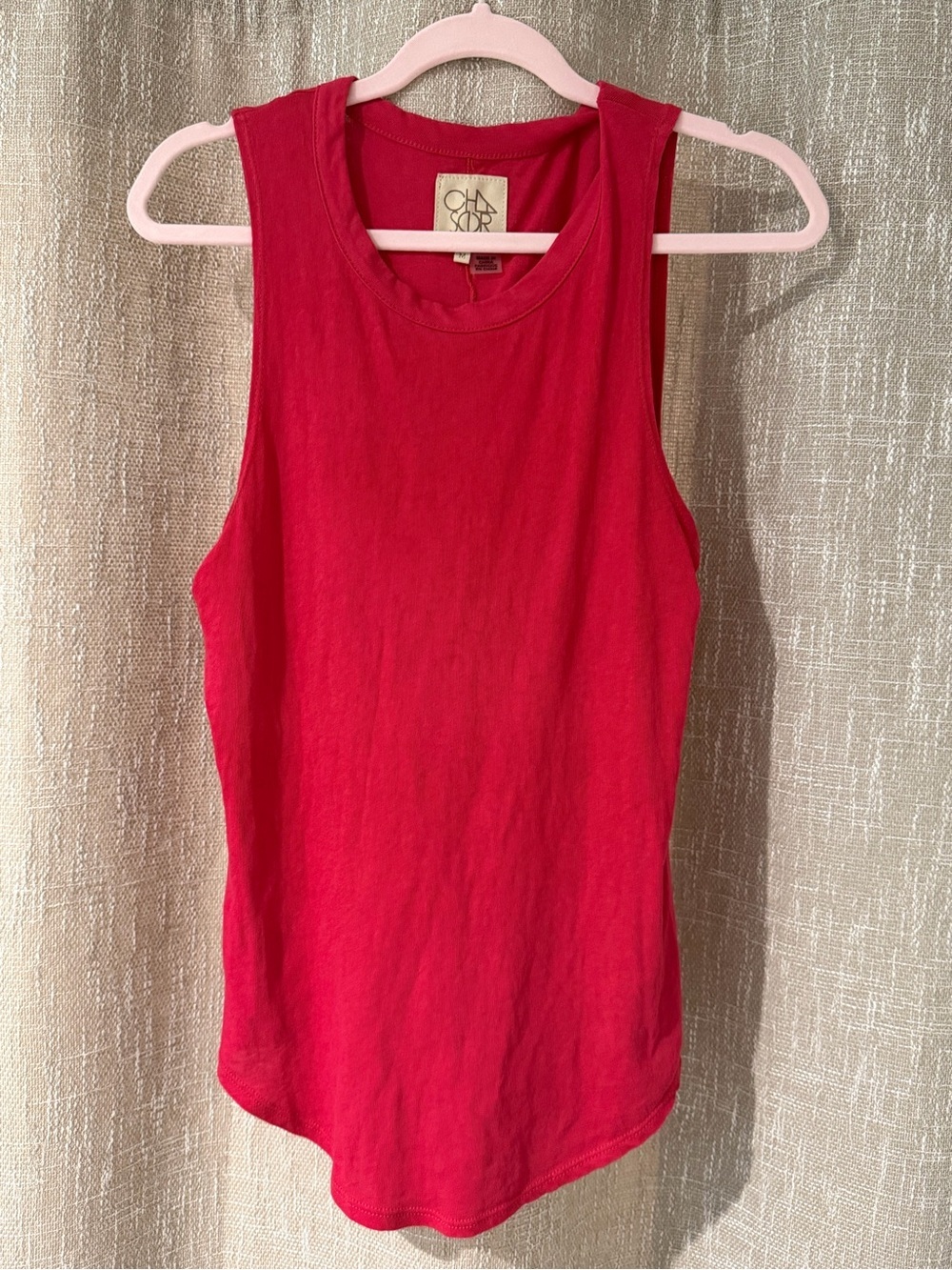 Chaser Red Racerback Tank Top Sleeveless Casual Size Medium